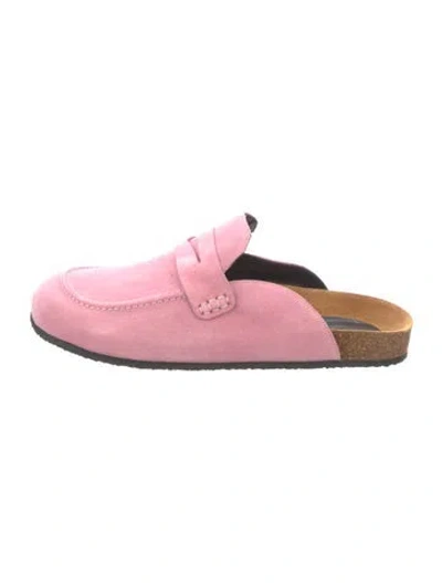Pre-owned Jw Anderson Suede Loafers In Pink