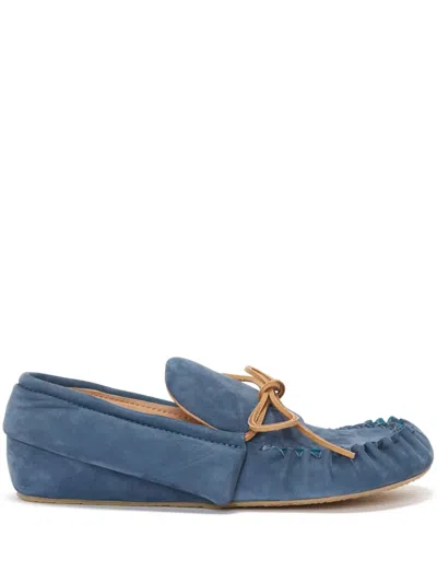 Jw Anderson Moccasin Loafers In Blue