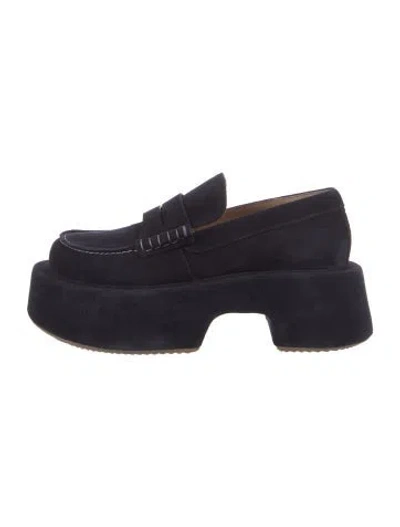 Pre-owned Jw Anderson Suede Mules In Blue