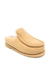 Jw Anderson Suede Shearling Loafer Mules In Brown