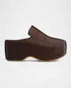 Jw Anderson Plateau-mules Aus Wildleder 50mm In Burgundy
