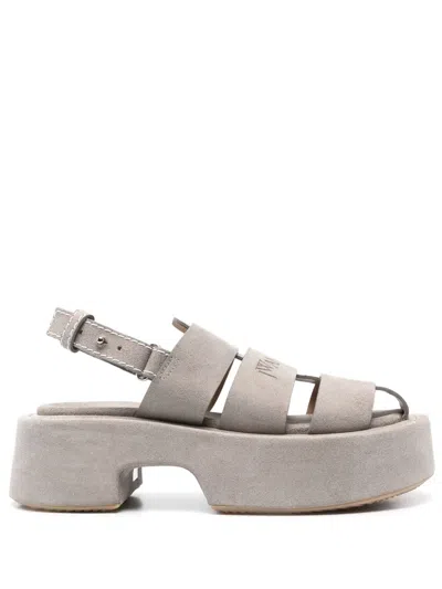 JW ANDERSON SUEDE PLATFORM FISHERMAN SANDALS