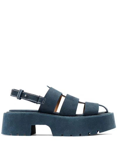 Jw Anderson Suede Sandals In Blue