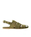 Jw Anderson Green Suede Fisherman Sandals In Green