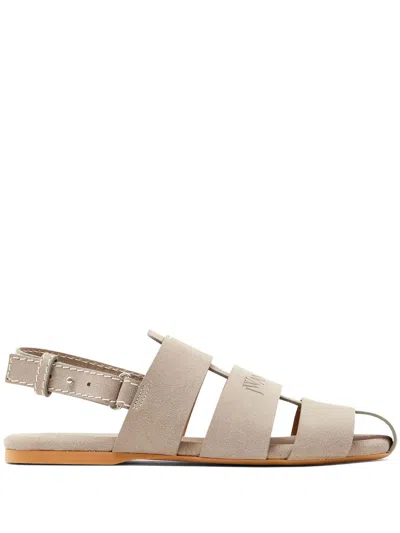 Jw Anderson Suede Sandals In Grey