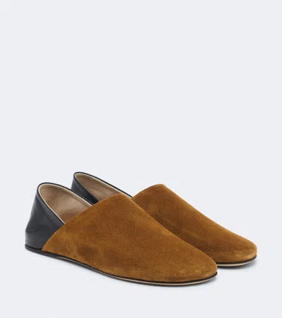 Jw Anderson Suede Slip-on Shoes In Brown