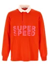 Jw Anderson Super Speed Polo Shirt Long Sleeve In Red