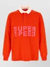 Jw Anderson Super Speed Polo Shirt Long Sleeve In Orange