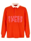 Jw Anderson Super Speed Polo Shirt Long Sleeve In Red