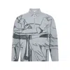 Jw Anderson Gray Printed Rugby Polo In Gray