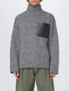 Jw Anderson J. W. Anderson Leather Patch Pocket Jumper In Gray