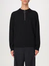 Jw Anderson Merino Wool Half-zip Sweater In Schwarz