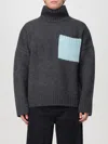 Jw Anderson Patch Pocket Turtleneck Sweater In Grau