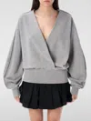 Jw Anderson Grey Wrap-front Sweatshirt