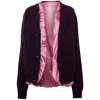 Jw Anderson Satin-lined Cardigan In Purple