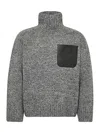 Jw Anderson J. W. Anderson Leather Patch Pocket Jumper In Gray