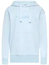Jw Anderson Hooded Sweatshirt With Logo And Pouch Pocket In Blue