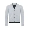 Jw Anderson Contrast Layered Cardigan In Gray