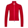Jw Anderson Crimson Red Cotton Blend Turtleneck Sweater