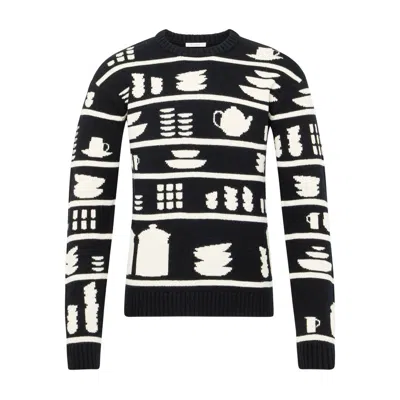 JW ANDERSON SWEATERS BLACK, WHITE