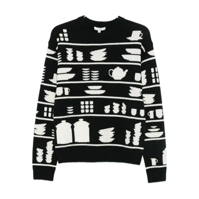 JW ANDERSON SWEATERS BLACK, WHITE