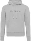 Jw Anderson Hooded Sweatshirt Drawstring Ribbed Cuffs Kangaroo Pocket In Gray