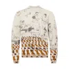 Jw Anderson Wool-blend Jacquard Print Sweater In Gray