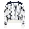 Jw Anderson Geometric Slit Wool-blend Jumper In Multicolor