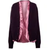 Jw Anderson Satin-lined Cardigan In Purple