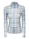 Jw Anderson J. W. Anderson Fitted Turtleneck With All-over Logo Print In White