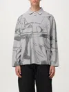 Jw Anderson Half-zip Illustration Sweatshirt In Gray
