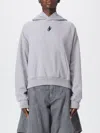 Jw Anderson J. W. Anderson Cropped Grey Hoodie With Relaxed Fit In Black
