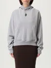 Jw Anderson J. W. Anderson Cropped Grey Hoodie With Relaxed Fit In Gray