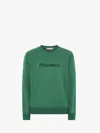 Jw Anderson Crew Neck Long Sleeves Sweatshirt In Green