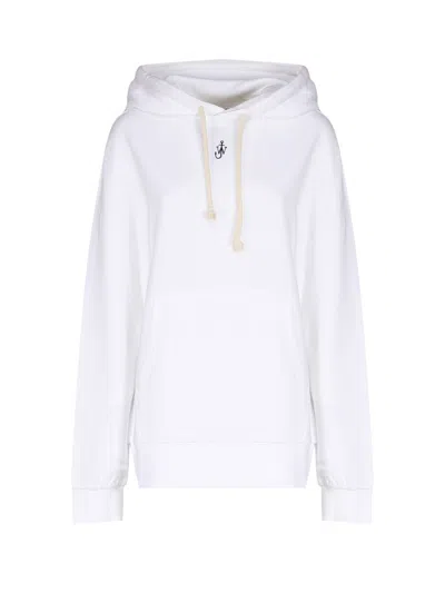 Jw Anderson Sweatshirt With Embroidered Logo In White