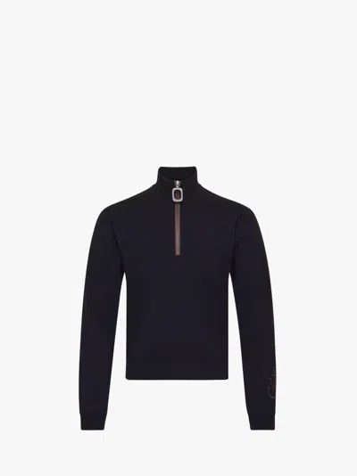 JW ANDERSON SWEATSHIRT WITH HALF ZIP