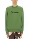 Jw Anderson Logo Crew Neck Sweater In Green