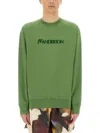 Jw Anderson Logo Crew Neck Sweater In Green