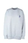 Jw Anderson Knitwear With Crew Neck And Graphic Print In Grey