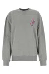 Jw Anderson Oversized Crew Neck Sweatshirt In Grey