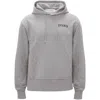 Jw Anderson Hooded Sweatshirt Drawstring Ribbed Cuffs Kangaroo Pocket In Grey