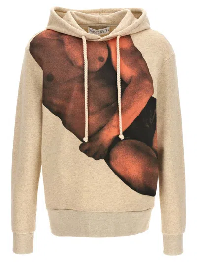 Jw Anderson Sweatshirts In Oatmetalmelange