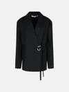 Jw Anderson 't' Black Viscose Blazer In Black