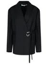 Jw Anderson Tailored Wrap Blazer In Black