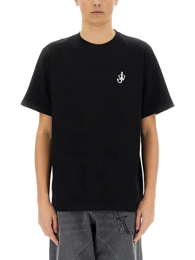 Jw Anderson T-shirt Anchor In Black