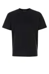 Jw Anderson Men Black Crewneck T-shirt With Logo Lettering Embroidery On The Front In Cotton Man In Black