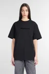 Jw Anderson Logo Embroidered Crewneck T-shirt In Black