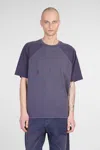 Jw Anderson Cotton T-shirt With Washed Effect In Blue