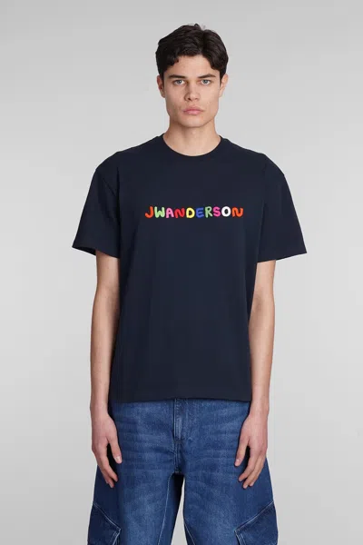 Jw Anderson T-shirt In Blue Cotton
