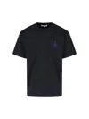 Jw Anderson Anchor Embroidery Back Print T-shirt In Black